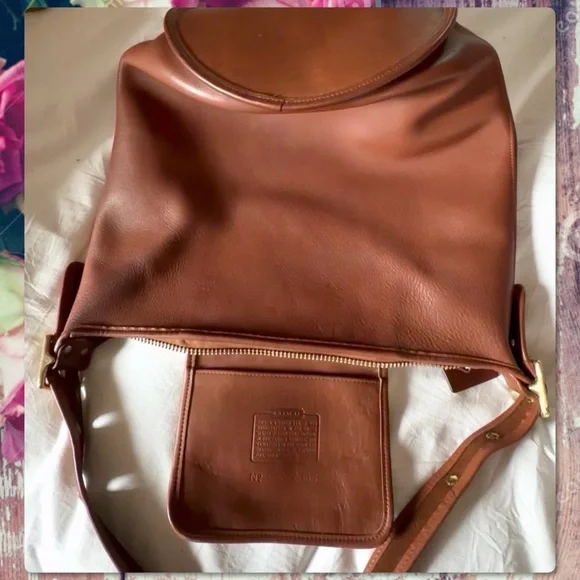 COACH BRITISH TAN LEATHER XL DUFFLE FEED SAC BUCKET BAG 9085 - Picture 15 of 17